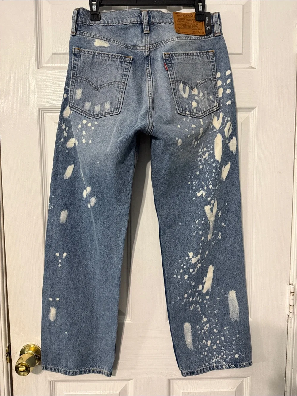 Men’s Levi's Skateboarding Baggy 5-Pocket Jeans 29x30 Bleach Paint Splatter NWOT